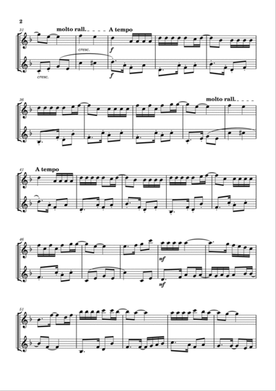 Despacito Clarinet Duet scores gallery preview page 2
