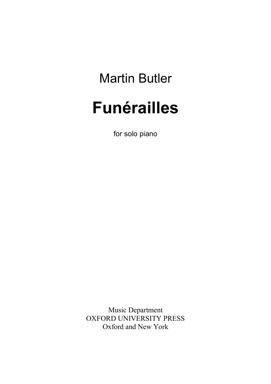 Funérailles Piano Solo scores gallery preview page 1