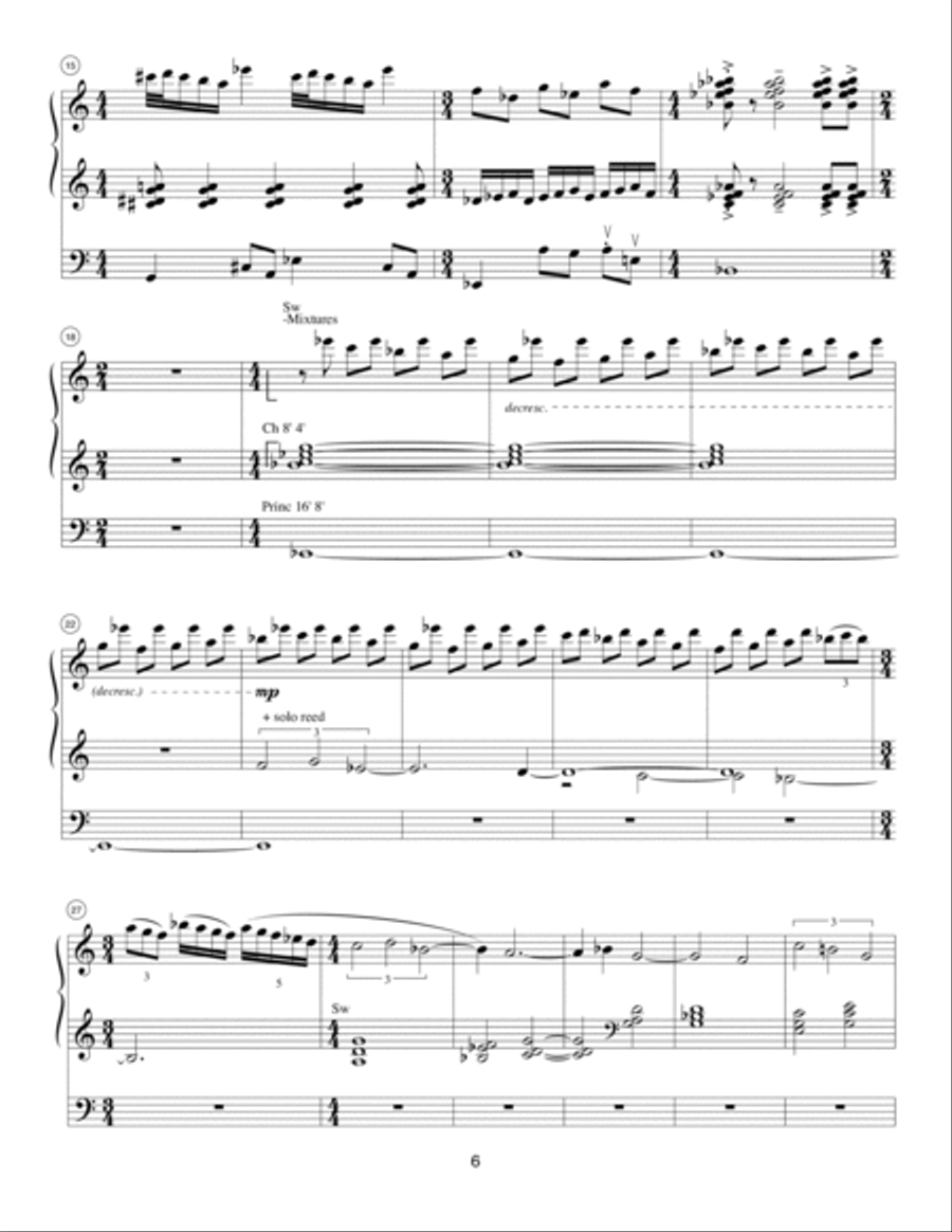 Meditation and Fanfare Organ Solo scores gallery preview page 4