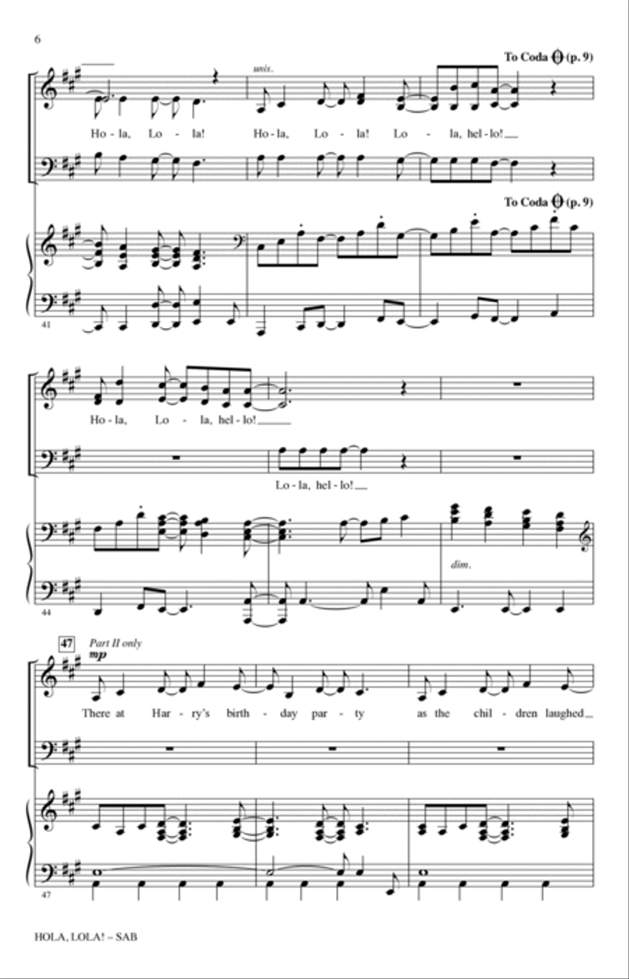 Hola, Lola! 3-Part scores gallery preview page 5