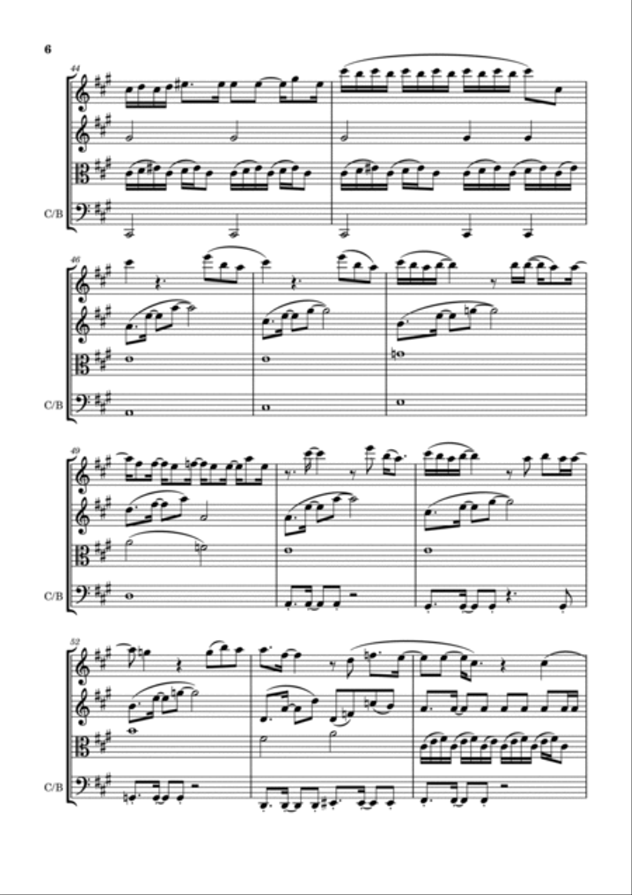 Surface Pressure Surface Pressure String Quartet scores gallery preview page 6