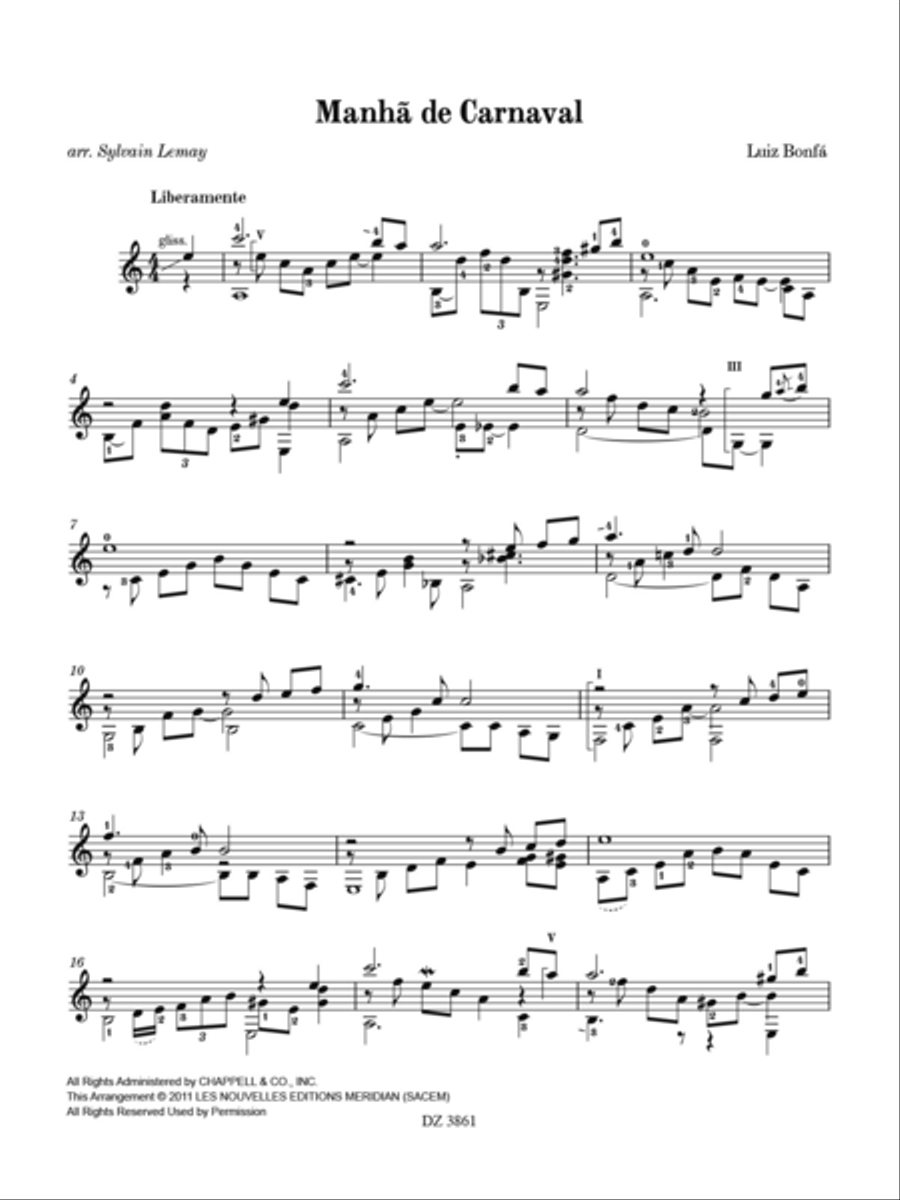 Manhã de Carnaval Classical Guitar scores gallery preview page 2