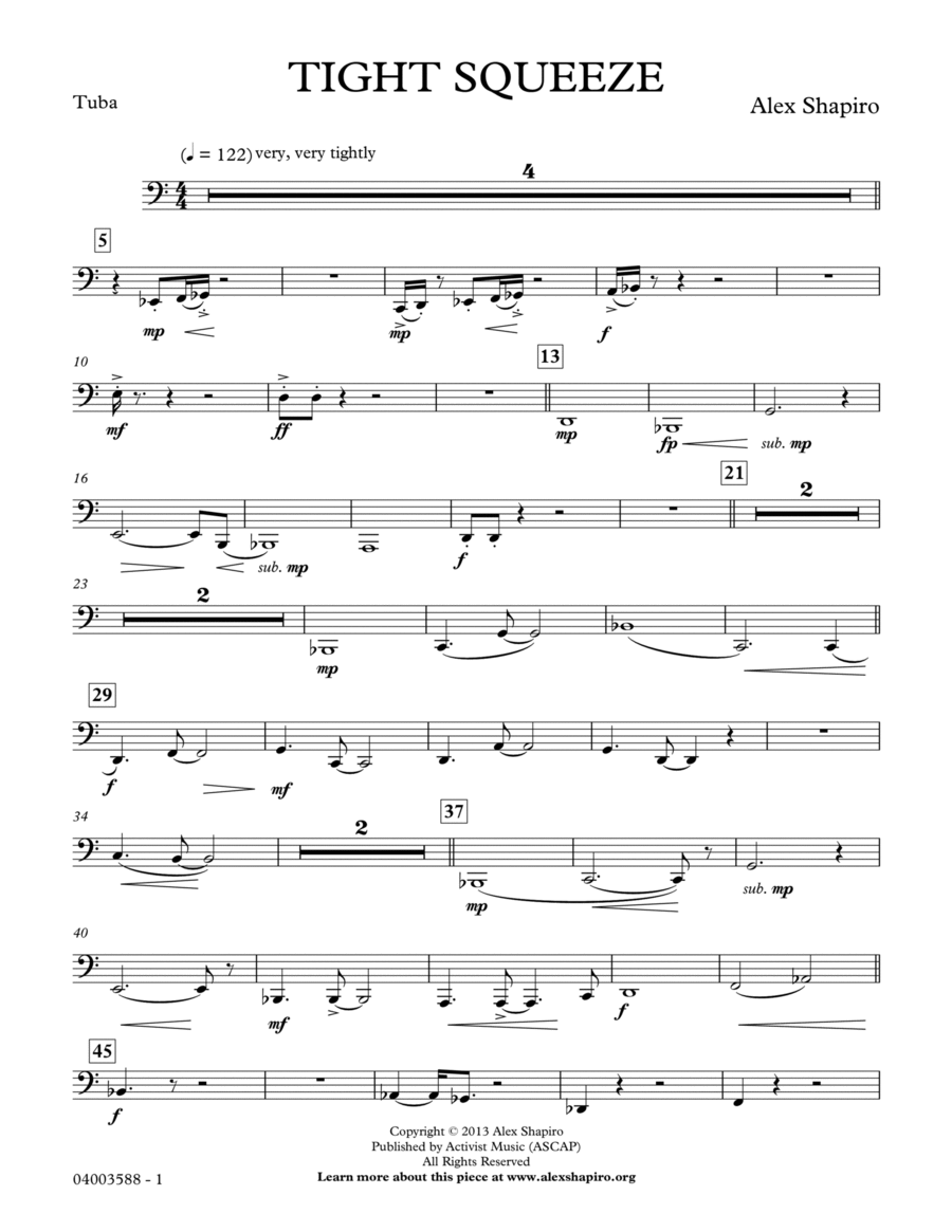 Tight Squeeze - Tuba Concert Band scores gallery preview page 1