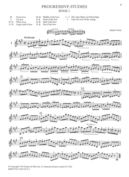 Progressive Violin Studies. Book 2