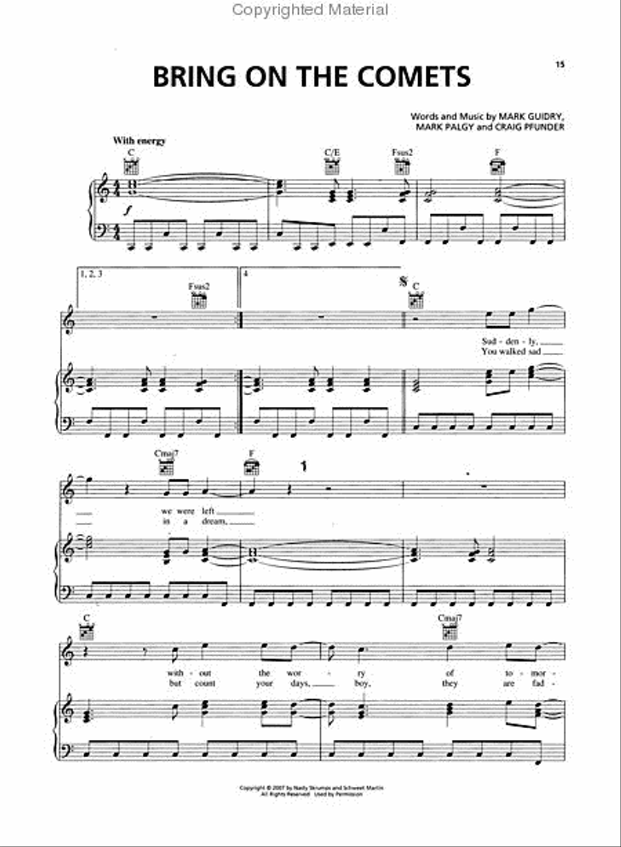 The Last Song Piano, Vocal, Guitar scores gallery preview page 3