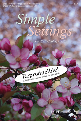 Book cover for Simple Settings for SAB Choirs, Vol. 3