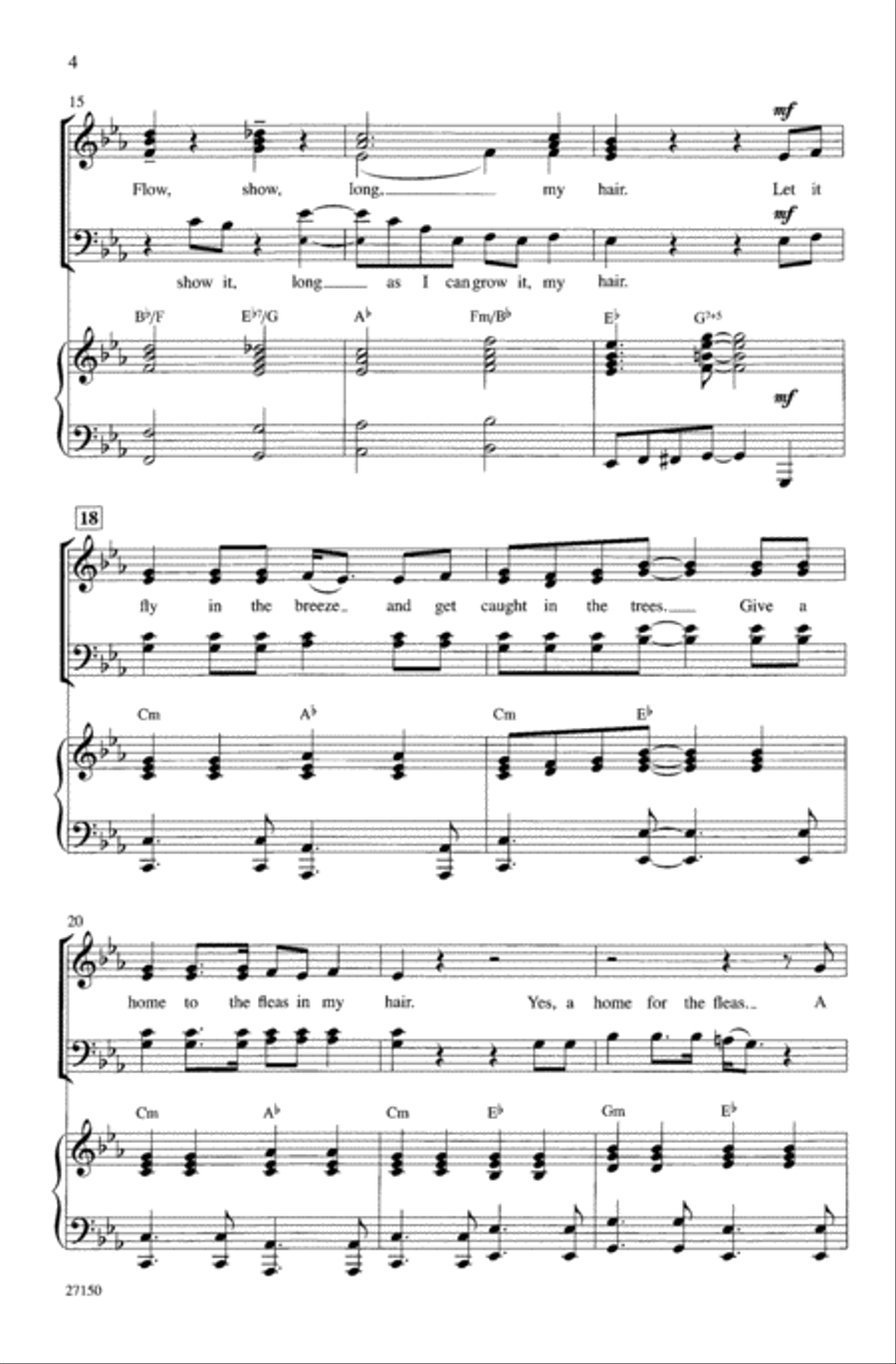 Hair (from Hair) Hair (from Hair) Choir scores gallery preview page 3