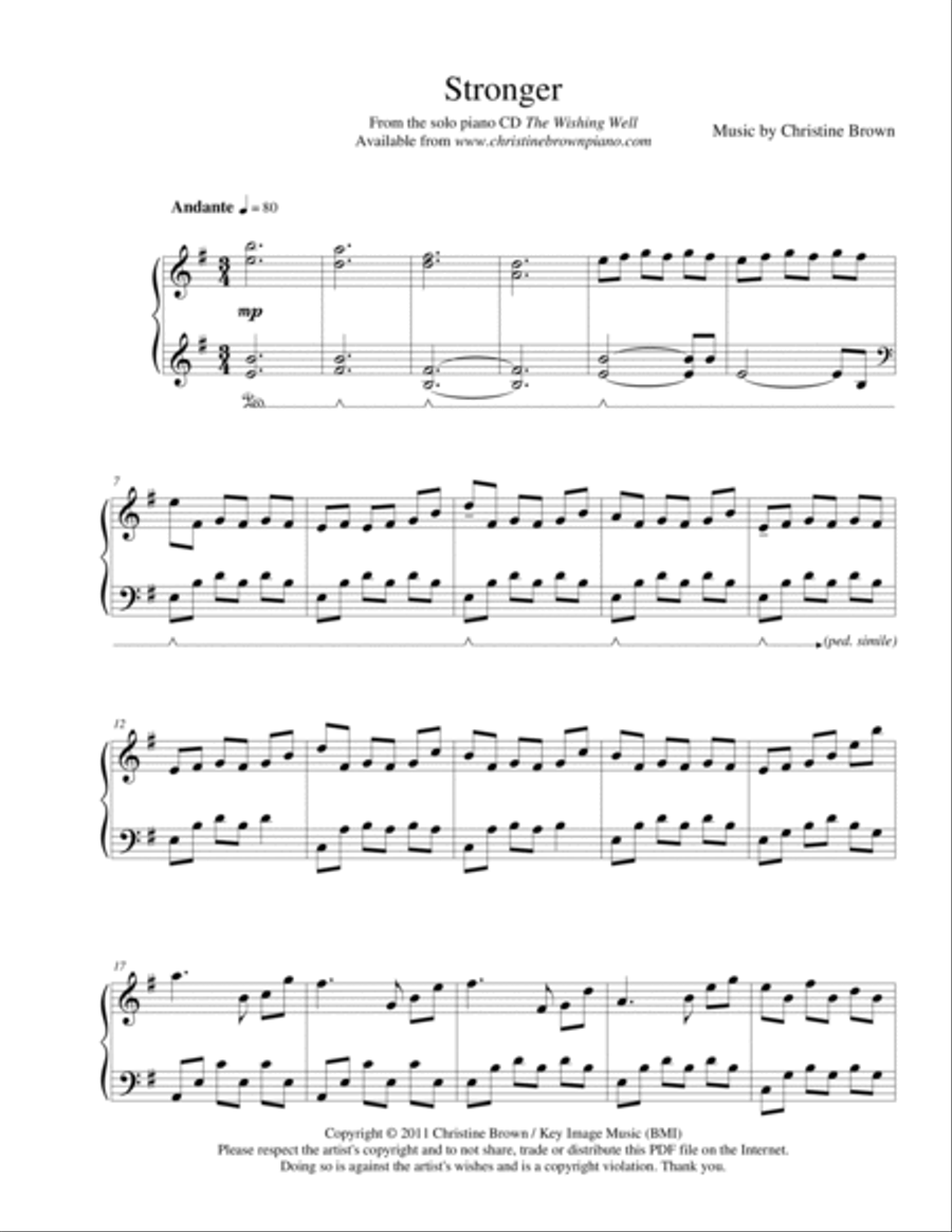 Stronger Piano Solo scores gallery preview page 2