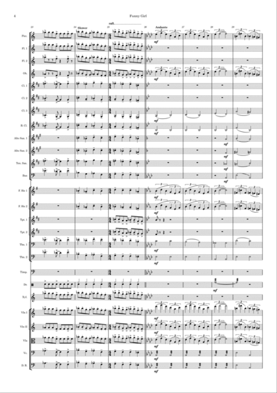 Overture - Funny Girl Full Orchestra scores gallery preview page 4