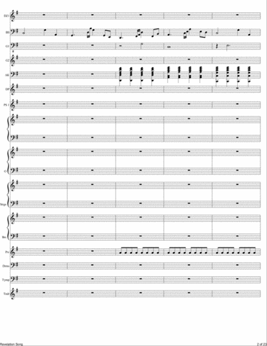 Revelation Song Large Ensemble scores gallery preview page 3
