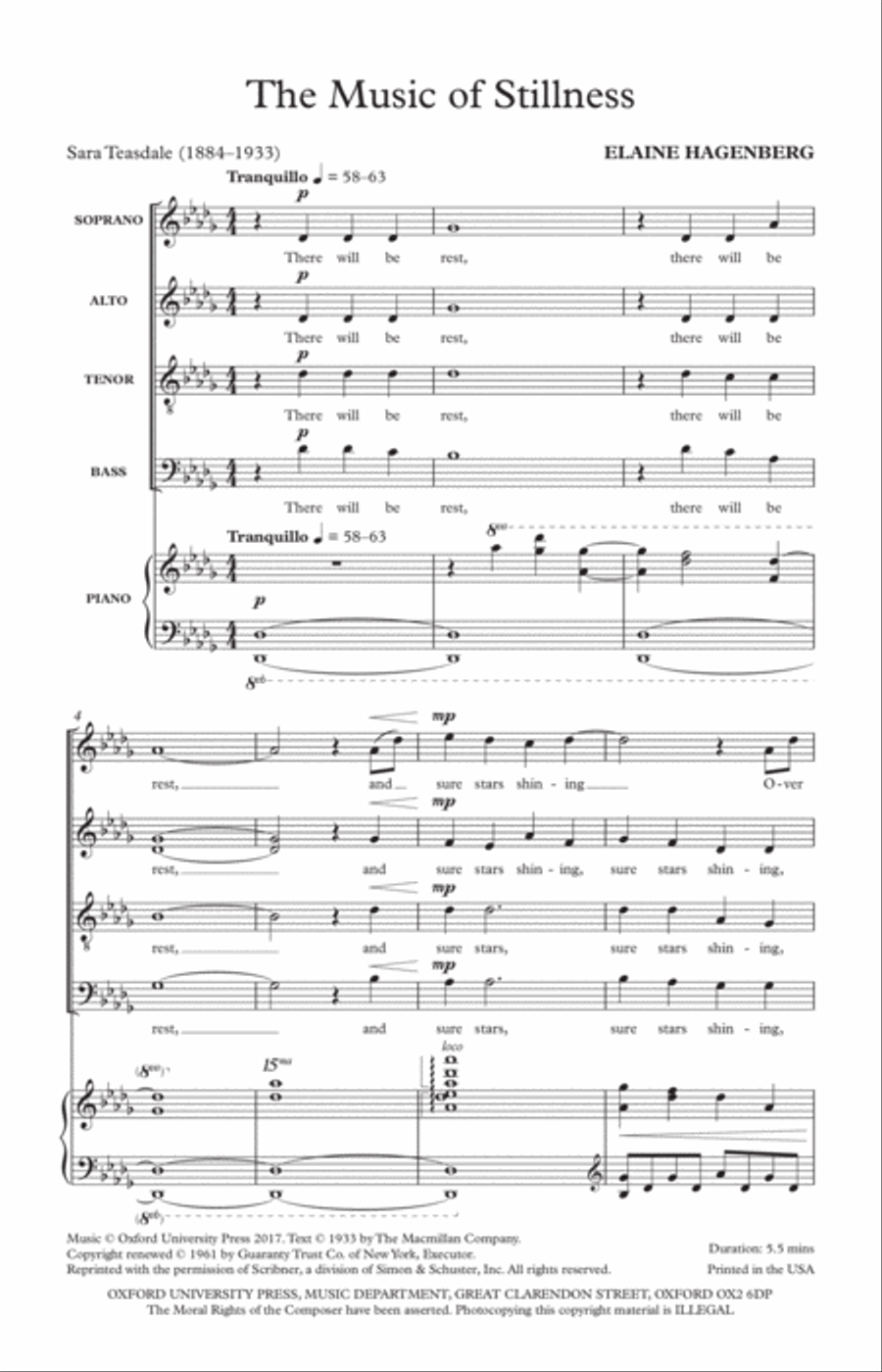 The Music of Stillness Divisi scores gallery preview page 6