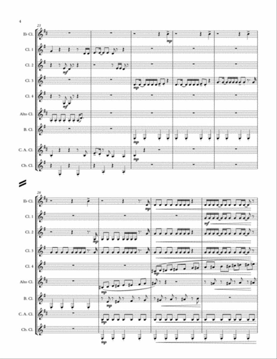 Uptown Funk Woodwind Ensemble scores gallery preview page 4