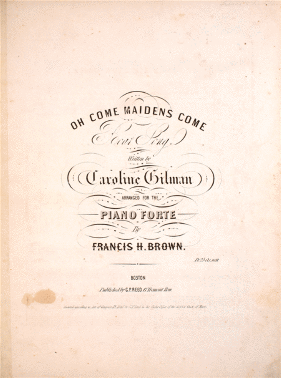 Oh Come Maidens Come. Boat Song Voice scores gallery preview page 1