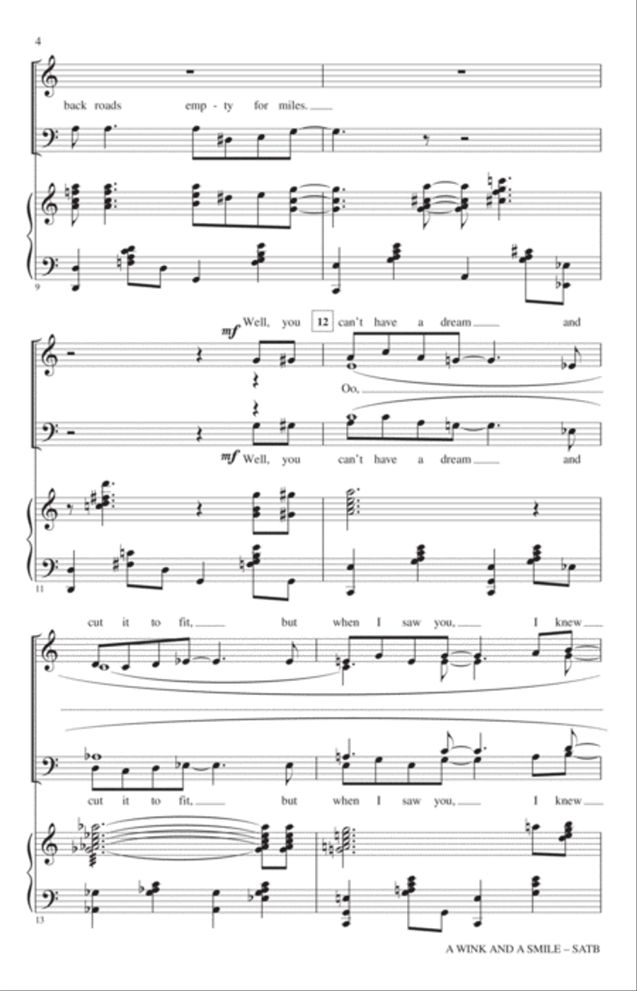 A Wink And A Smile 4-Part scores gallery preview page 2