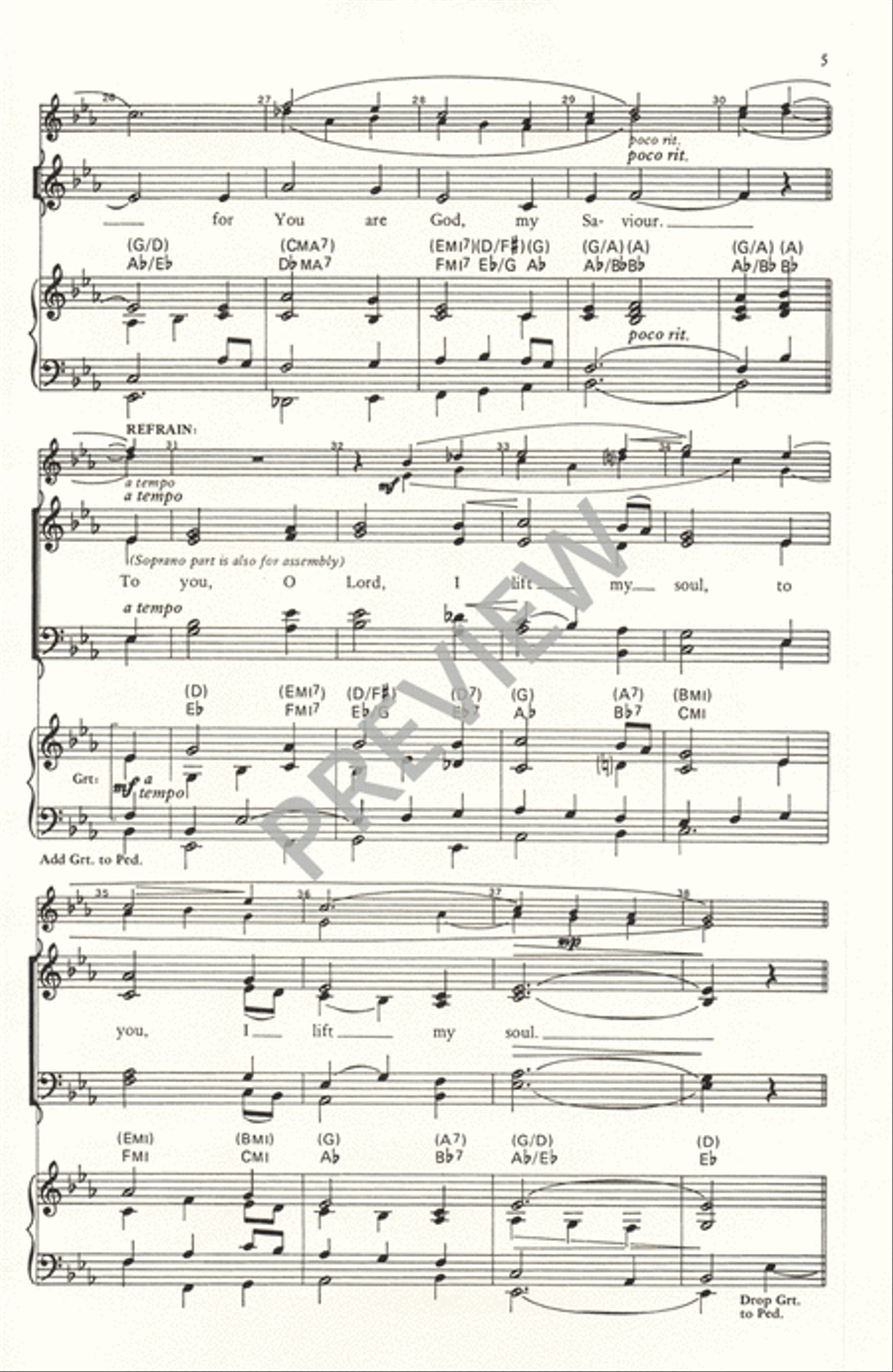 To You, O Lord 4-Part scores gallery preview page 6