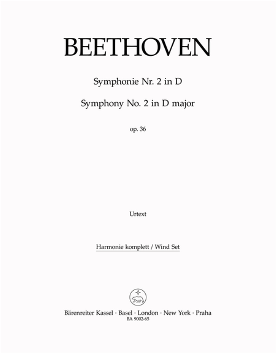 Symphony, No. 2 D major, Op. 36 Bassoon scores gallery preview page 1
