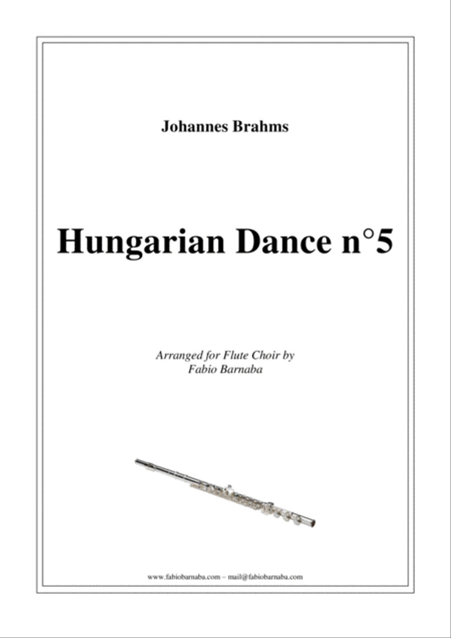 Hungarian Dance n°5 - for Flute Choir Flute Choir scores gallery preview page 1
