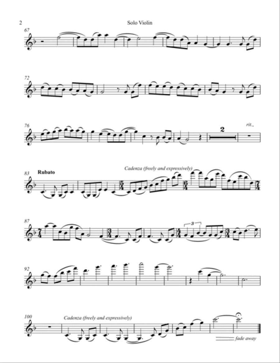 Jane Eyre - Main Title Violin Solo scores gallery preview page 2