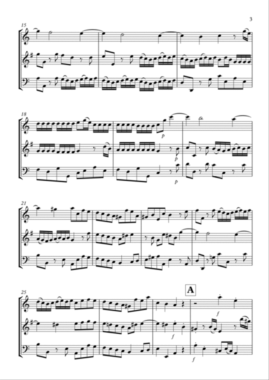 Trio Sonata No.5 Woodwind Trio scores gallery preview page 3