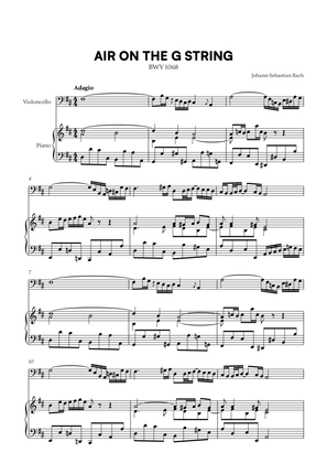 Johann Sebastian Bach - Air on the G String (for Cello and Piano)