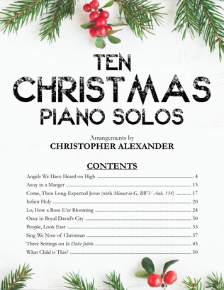 Book cover for Ten Christmas Piano Solos