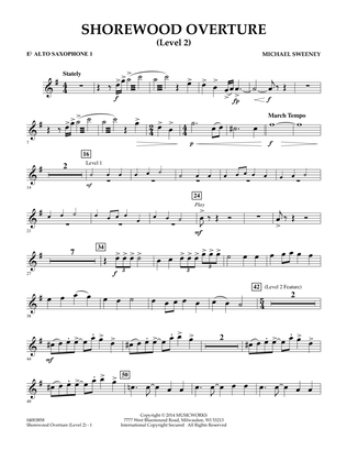 Shorewood Overture (for Multi-level Combined Bands) - Eb Alto Saxophone 1 (Level 2)