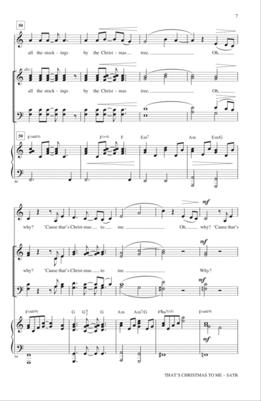 That's Christmas To Me (arr. Mark Brymer) 4-Part scores gallery preview page 6