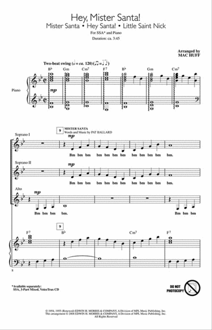 Hey, Mister Santa! Hey, Mister Santa! Choir scores gallery preview page 2