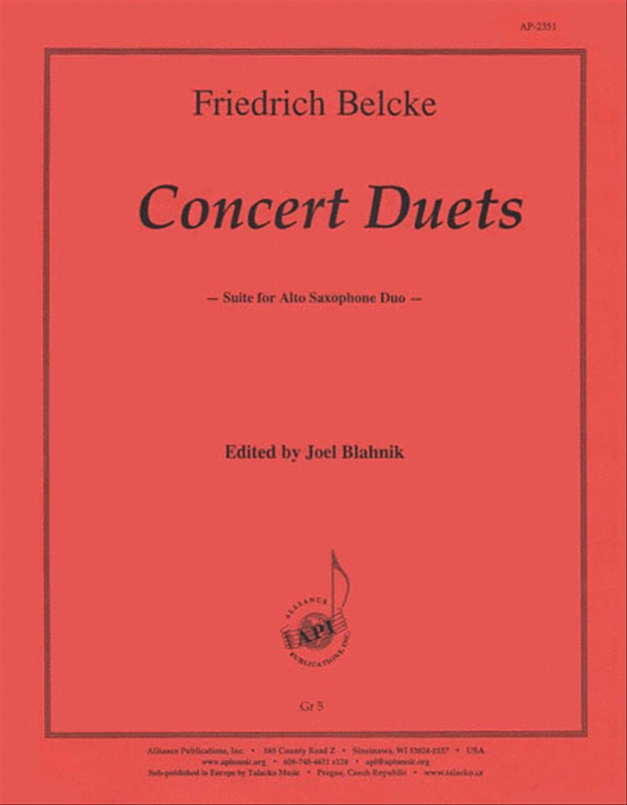 Concert Duets-a Sax Duo Concert Duets-a Sax Duo Woodwind Duet scores gallery preview page 1