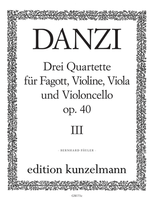 3 Quartets for violin, viola and cello, Volume 3