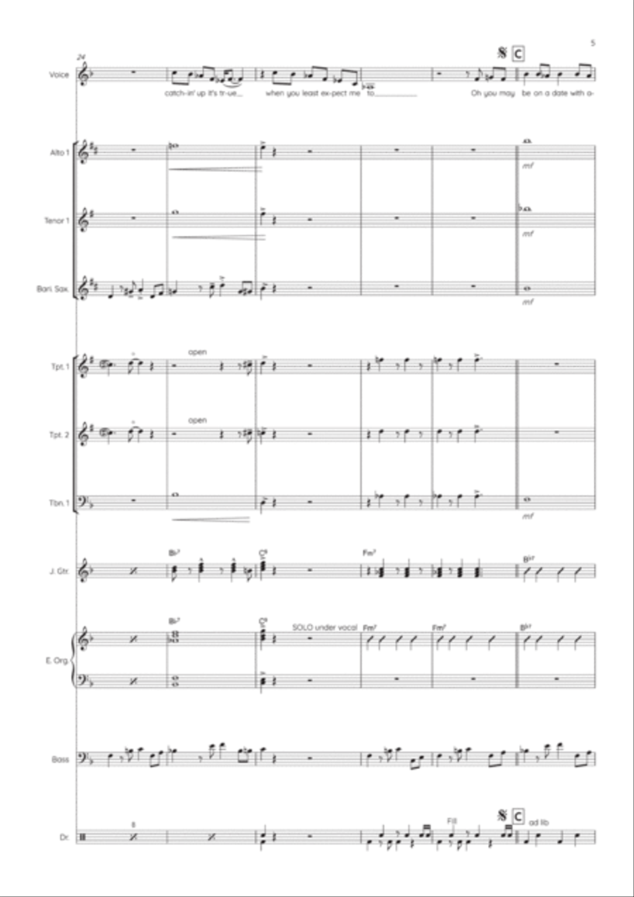 Sneaking Up On You Jazz Ensemble scores gallery preview page 6