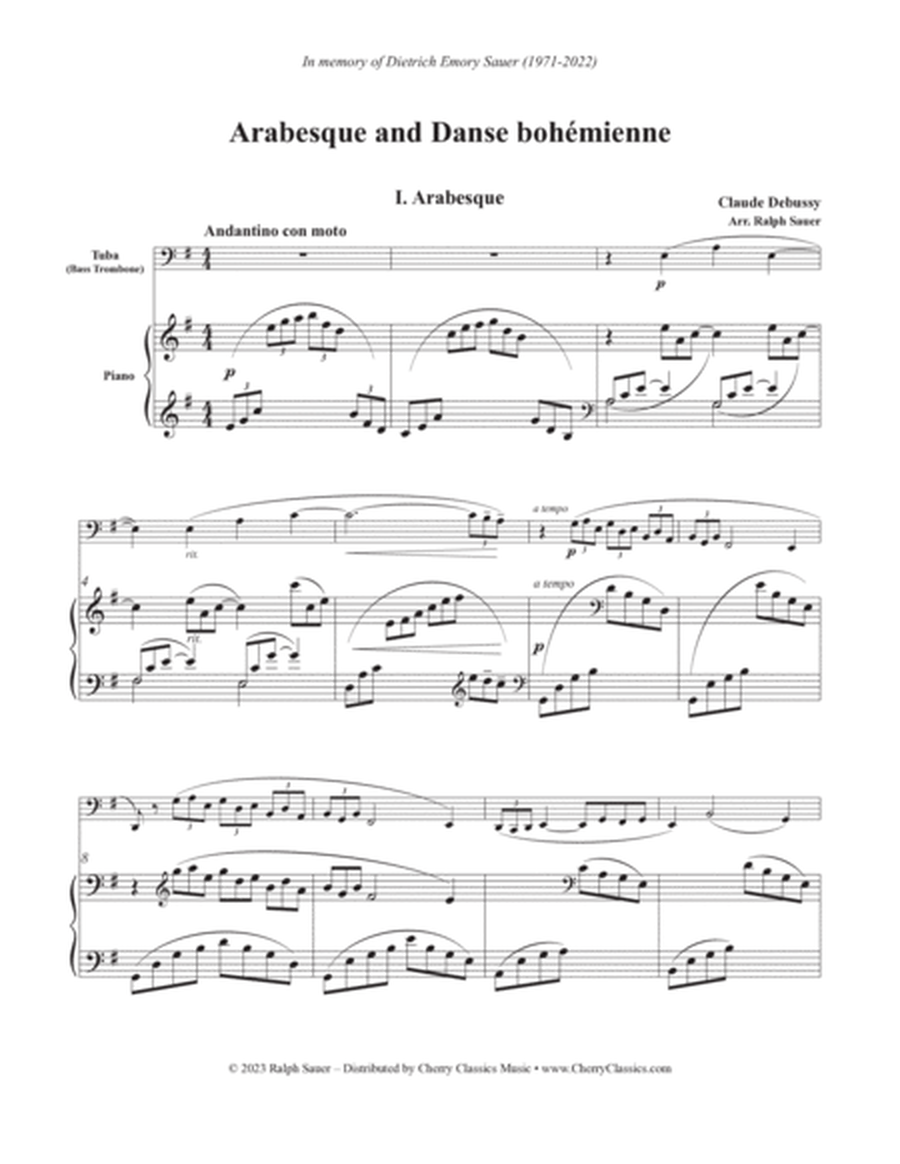 Arabesque and Danse bohémienne for Tuba or Bass Trombone and Piano