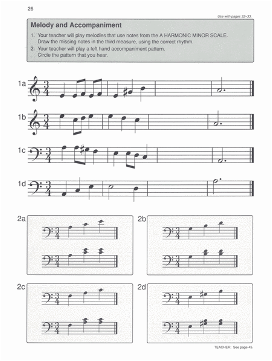 Alfred's Basic Piano Course Ear Training, Level 3 Piano Method scores gallery preview page 4