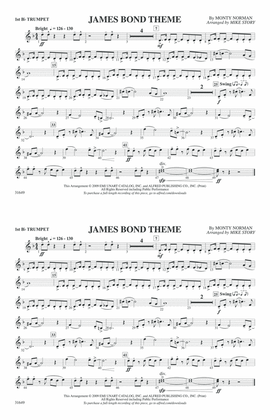 Book cover for James Bond Theme: 1st B-flat Trumpet