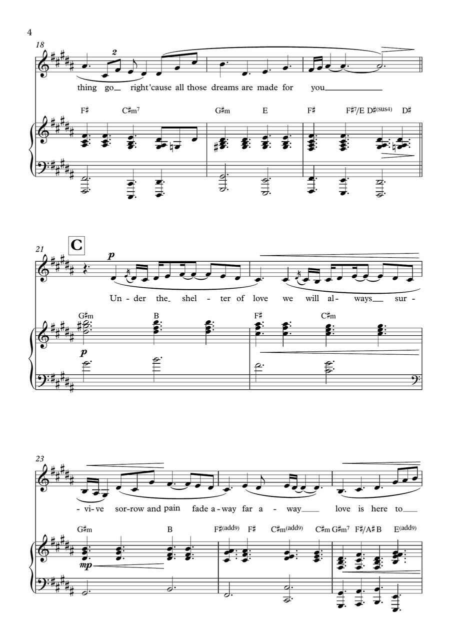 A Million Stars - Luminita Anghel (Andrei Tudor/Cristian Faur) Piano, Vocal scores gallery preview page 4