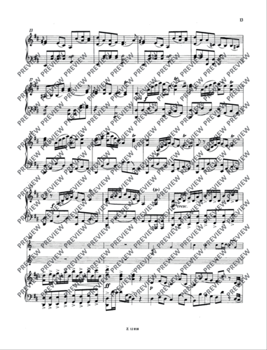 Concertino D major Piano scores gallery preview page 14
