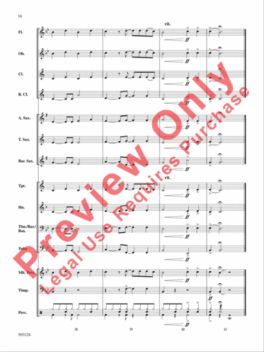 Dumb Love Concert Band scores gallery preview page 17