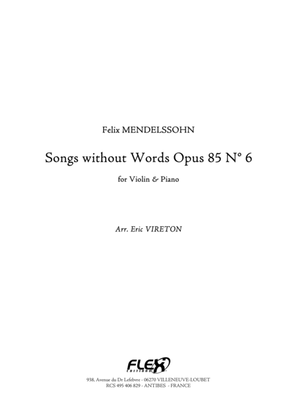 Songs without Words Opus 85 No. 6