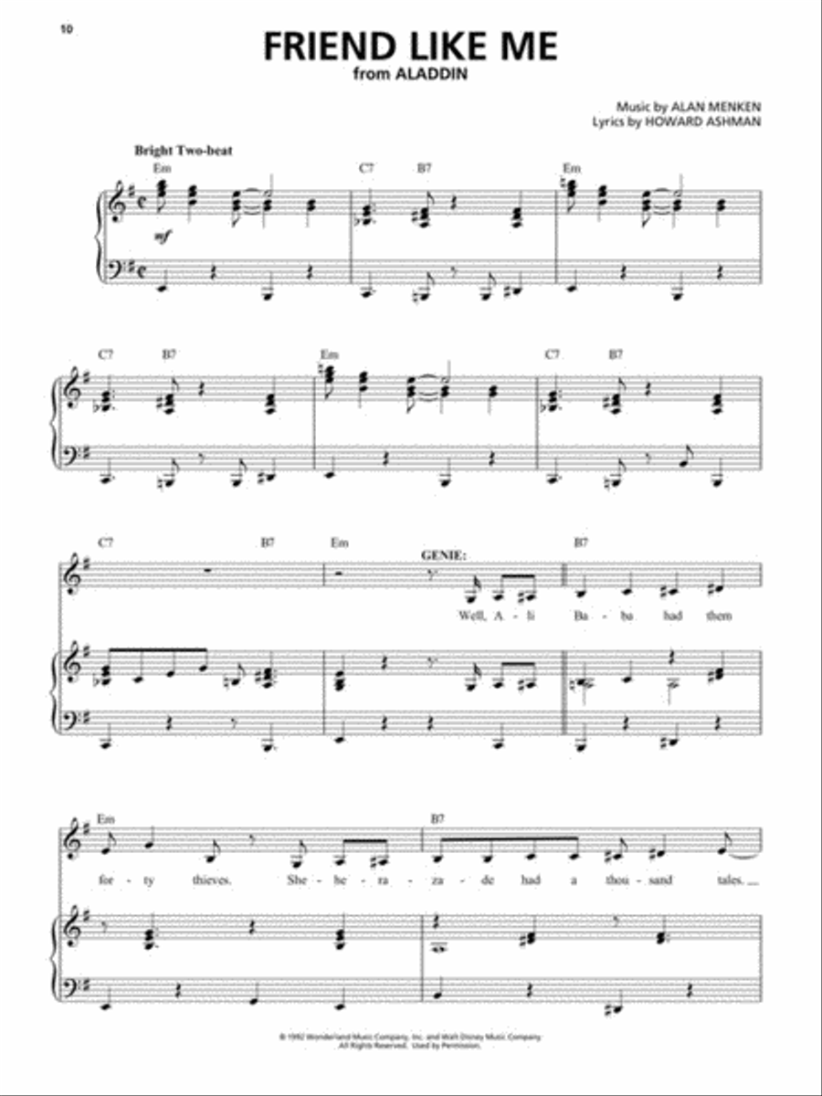 Disney Songs for Male Singers Voice scores gallery preview page 3