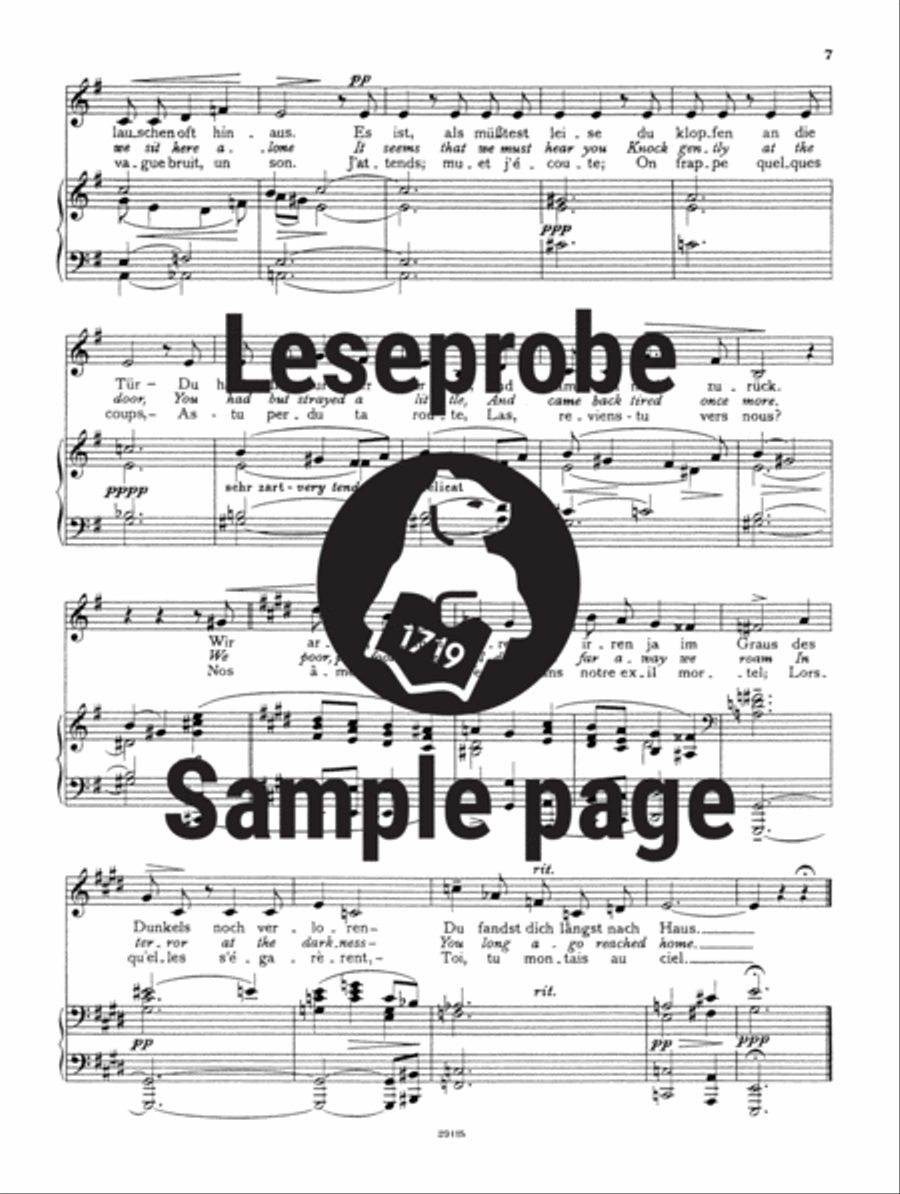 Selected Lieder and Songs Voice Solo scores gallery preview page 5