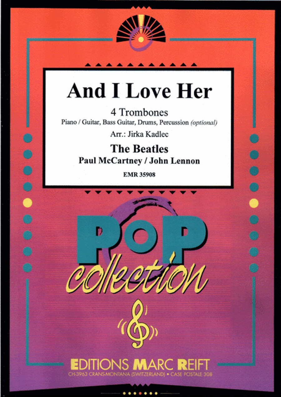 And I Love Her Trombone Quartet scores gallery preview page 1