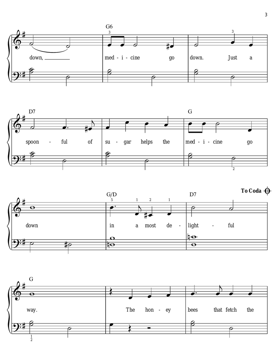 A Spoonful Of Sugar (from Mary Poppins) Voice scores gallery preview page 3