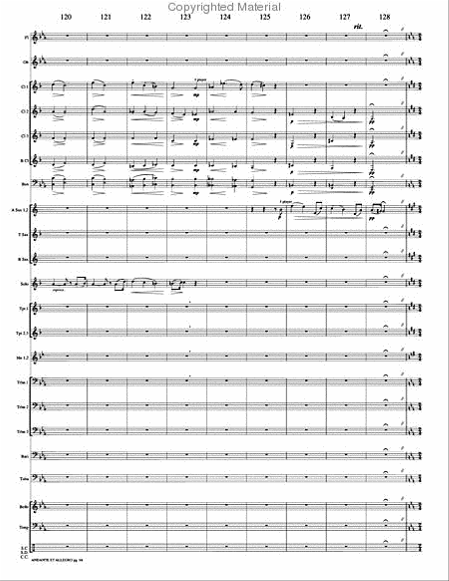 Andante et Allegro Andante et Allegro Concert Band scores gallery preview page 17