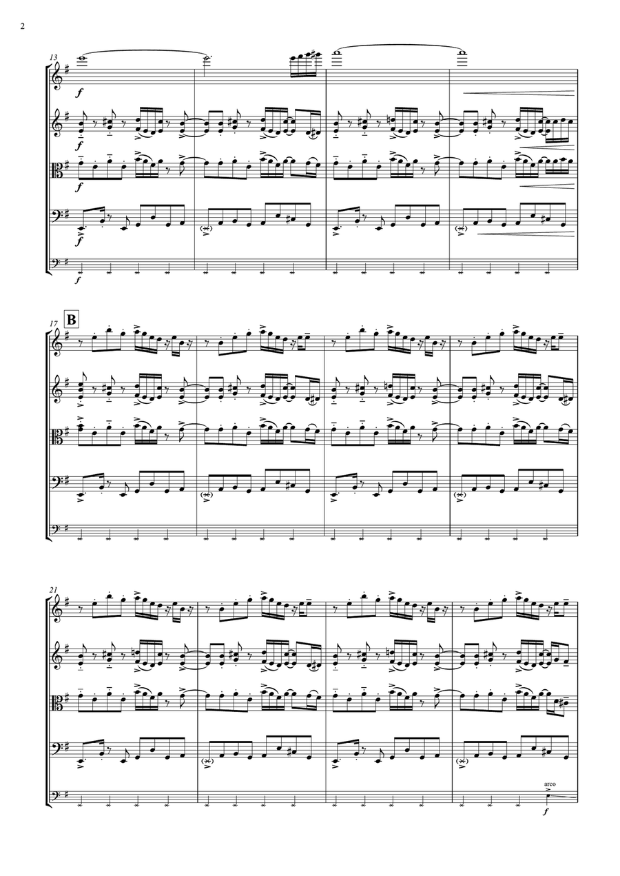 Death by Glamour (from Undertale) String Quartet scores gallery preview page 2