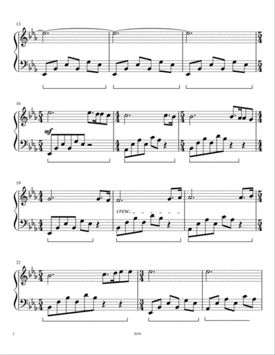 Chasing Romance Piano Solo scores gallery preview page 2