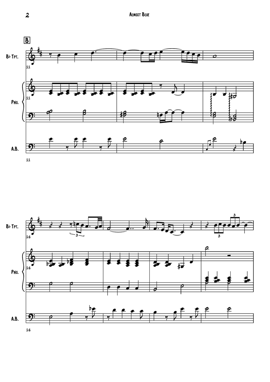 Almost Blue Small Ensemble scores gallery preview page 3