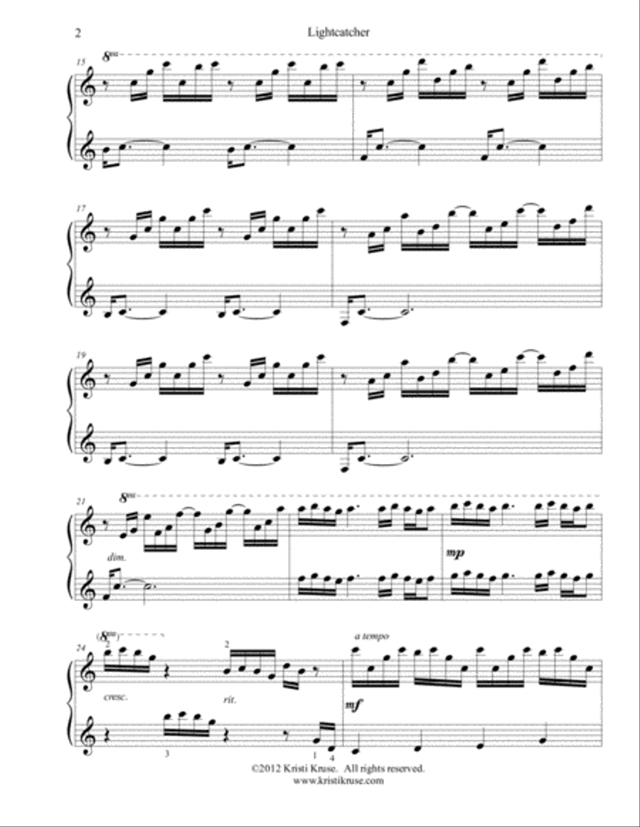Lightcatcher Piano Solo scores gallery preview page 3