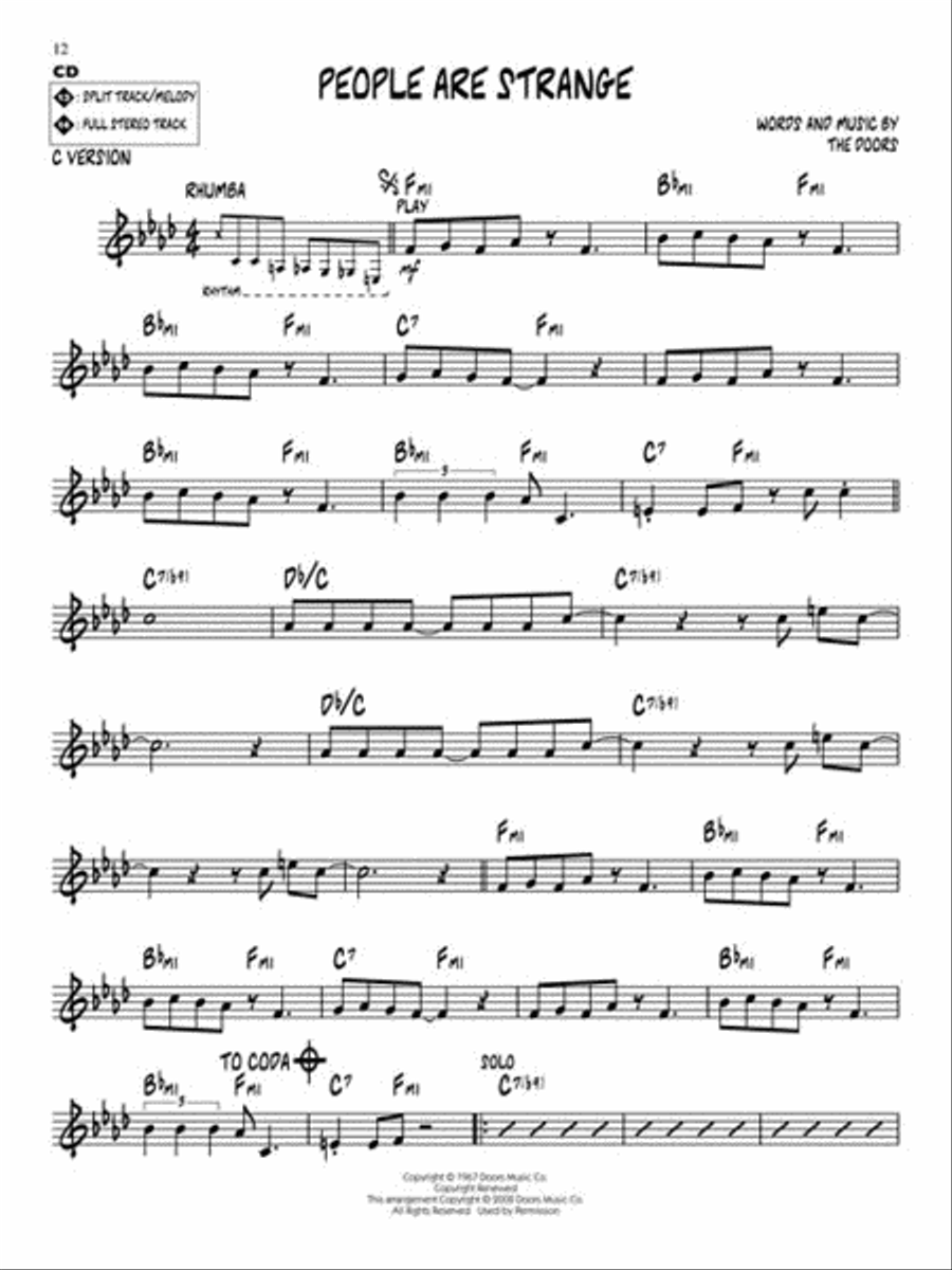 The Doors The Doors C Instrument scores gallery preview page 5