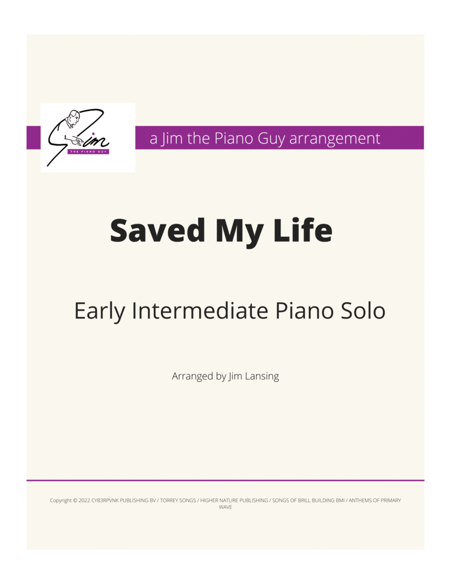 Saved My Life Piano Method scores gallery preview page 1