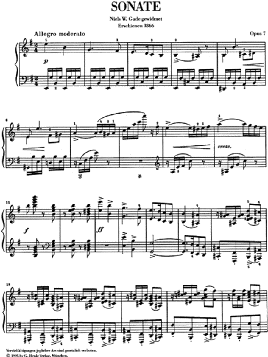 Piano Sonata in E minor Op. 7 Piano Solo scores gallery preview page 2